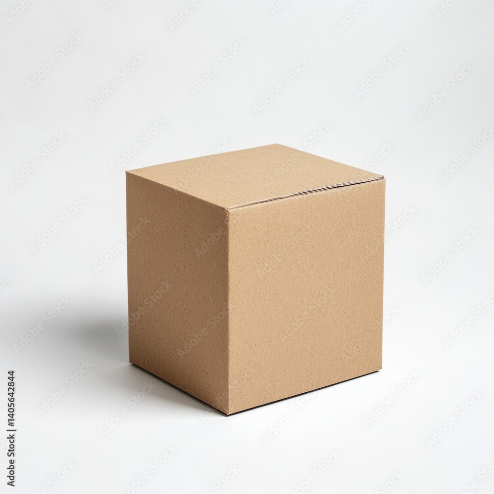 A blank kraft paper box mockup A blank kraft paper box mockup