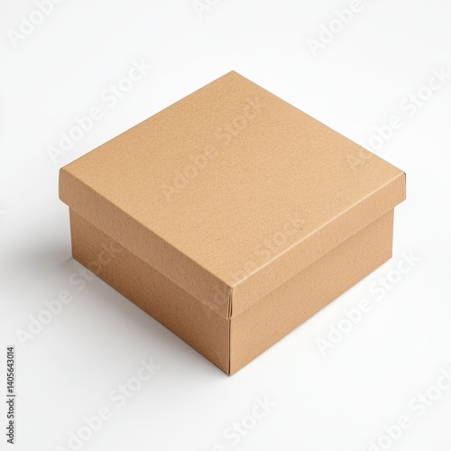 A blank kraft paper box mockup