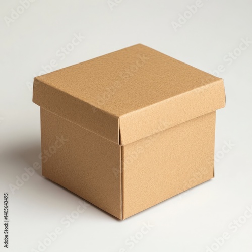 A blank kraft paper box mockup