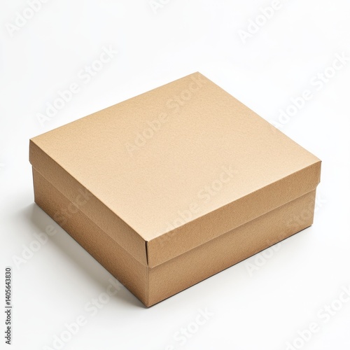 A blank kraft paper box mockup