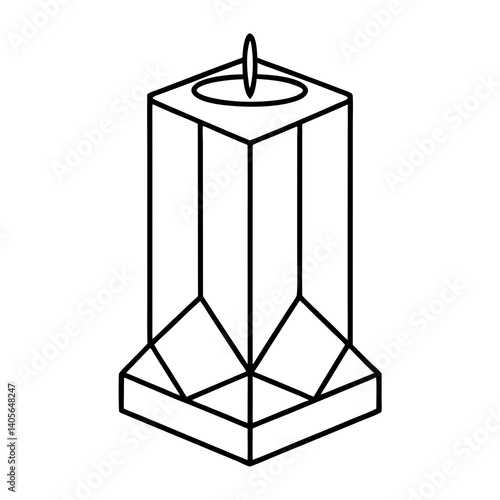 vector illustration of a candle holder