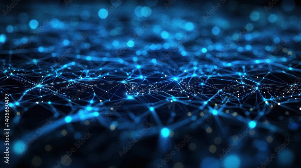 Obraz premium Abstract Network: Digital Connections and Global Data Flow