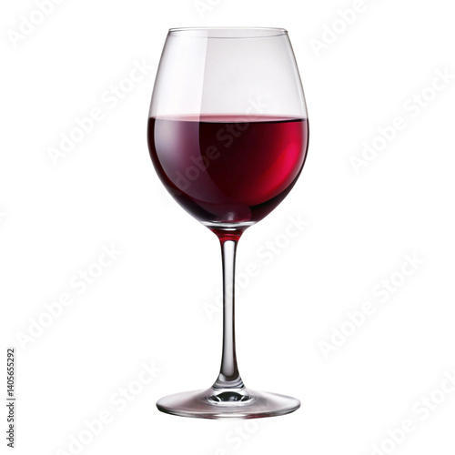 glass of red wine isolated