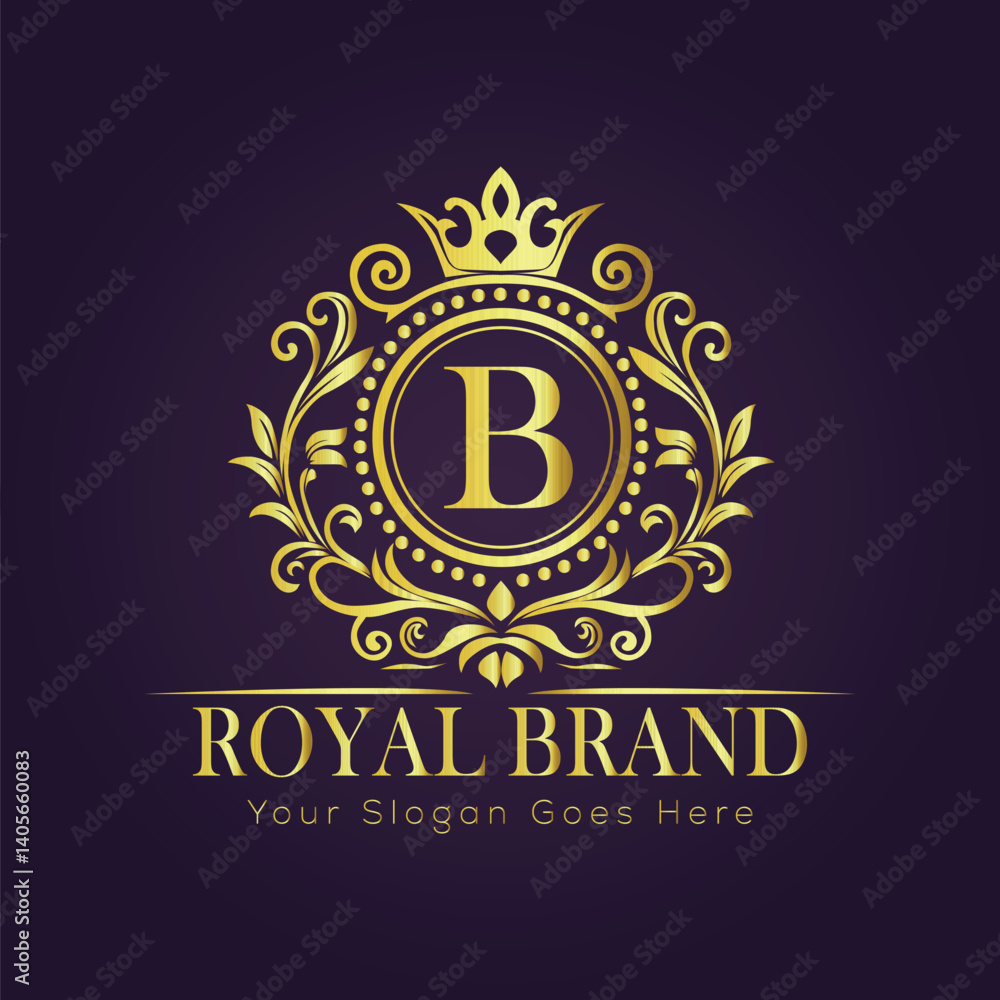 Fototapeta premium luxury gold logo concept