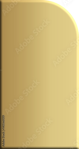 3D empty gold plate