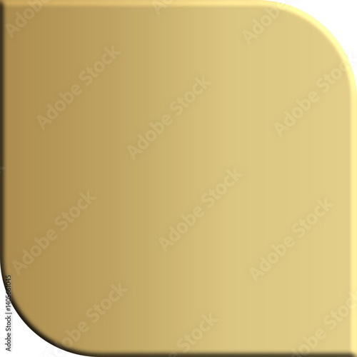 3D empty gold plate