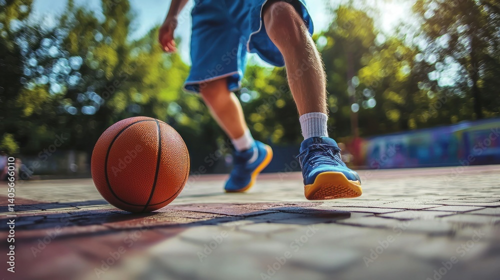 Fototapeta premium basketball player running