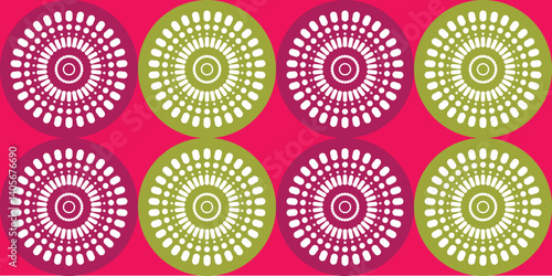 African ethnic traditional pink pattern. seamless beautiful Kitenge, chitenge style. fashion design in colorful. Geometric circle abstract motif. Floral Ankara prints, African wax prints.