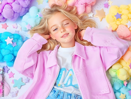 Child Playful Pastel Clouds