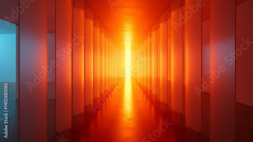 An artistic space where light and shadow intertwine