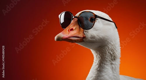 Cool Goose in Sunglasses: A Stylish, Humorous Portrait
