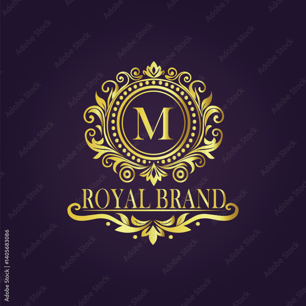 Naklejka premium luxury gold logo concept