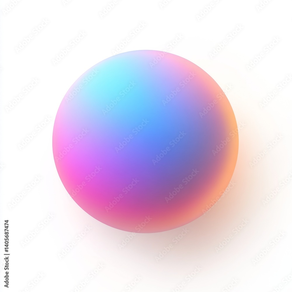 Colorful, smooth sphere, vibrant gradient Colorful, smooth sphere, vibrant gradient