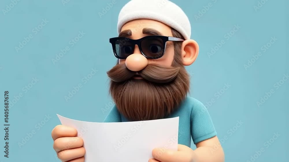 a beard man reads aloud from a piece of paper
a beard man reads aloud from a piece of paper