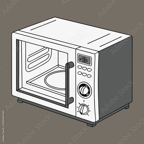 Microwave oven icon. Flat illustration of microwave oven icon
