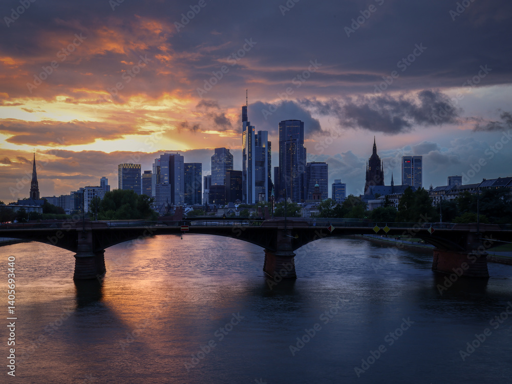 Fototapeta premium Skyline Frankfurt