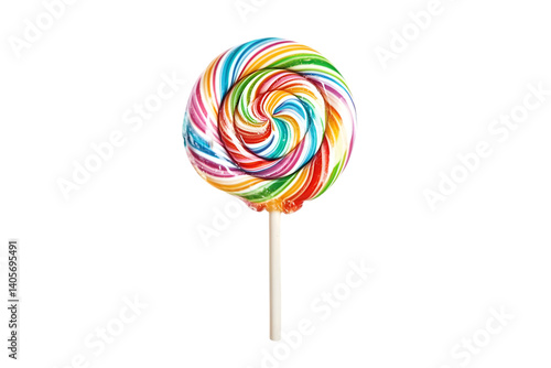 Wallpaper Mural Isolated Realistic Image of a Colorful Lollipop With Spiral Design and Transparent Background Torontodigital.ca