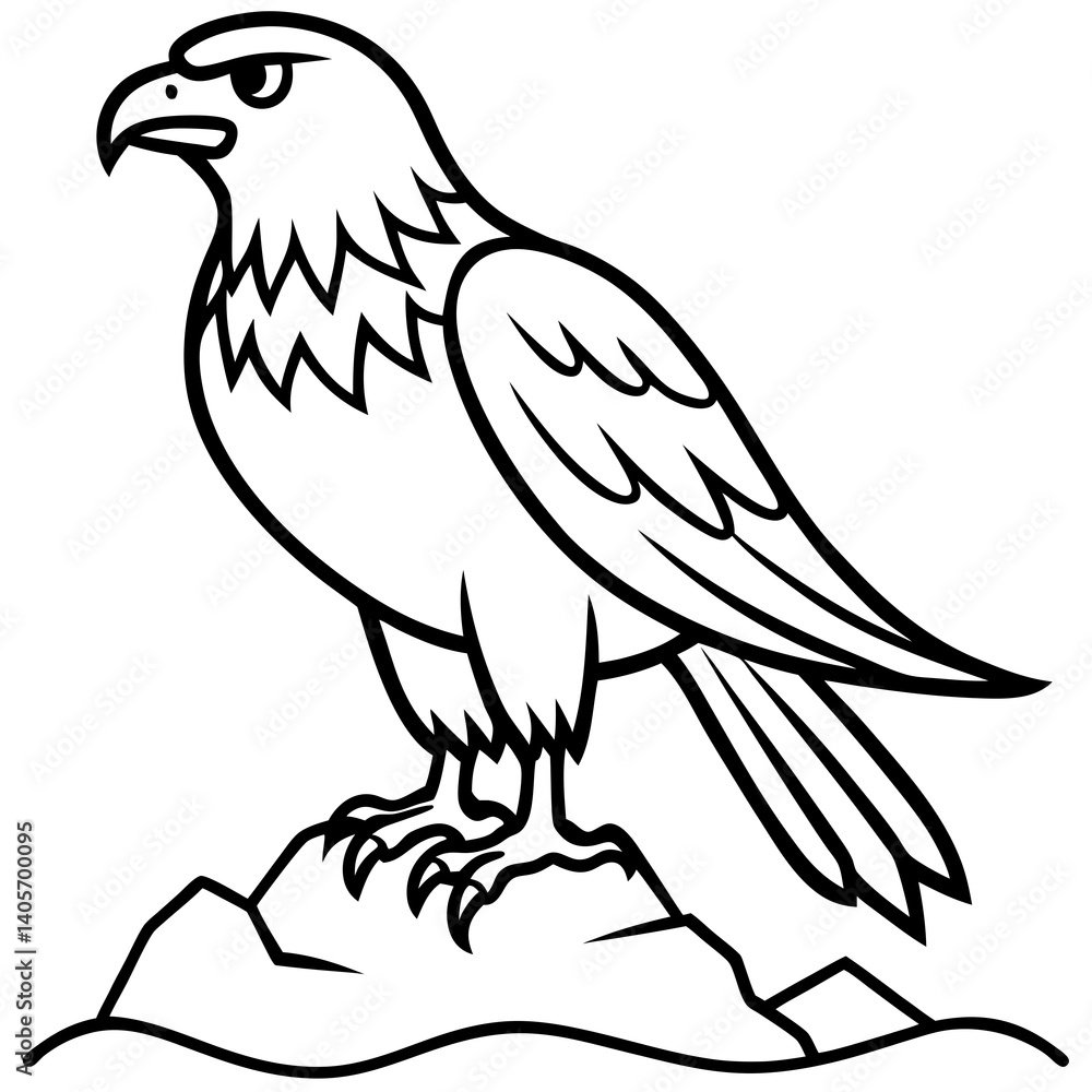 Vector art illustration of a hawk Vector art illustration of a hawk