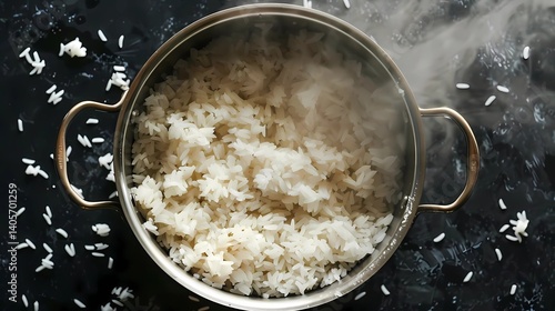 A rice cooking medium grain blonde, Generative AI illustrations.
