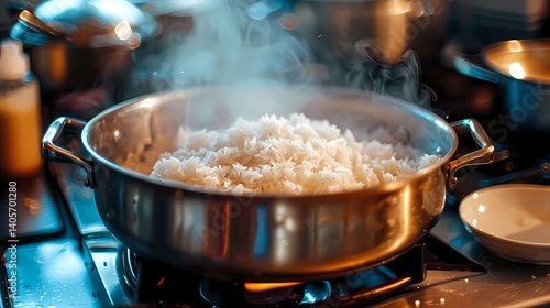 A rice cooking medium grain blonde, Generative AI illustrations.