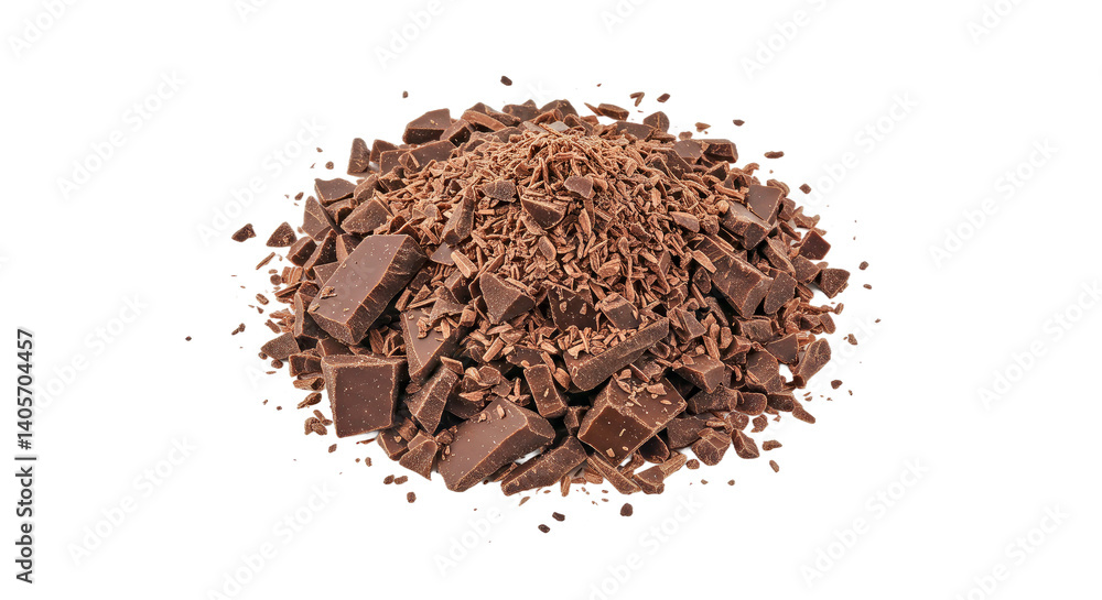 custom made wallpaper toronto digitalPile Chopped Milled Chocolate Isolated PNG Top View - Dark Baking Cocoa Ingredient Graphic Element