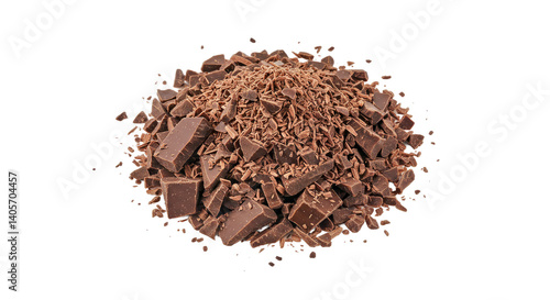 Wallpaper Mural Pile Chopped Milled Chocolate Isolated PNG Top View - Dark Baking Cocoa Ingredient Graphic Element Torontodigital.ca