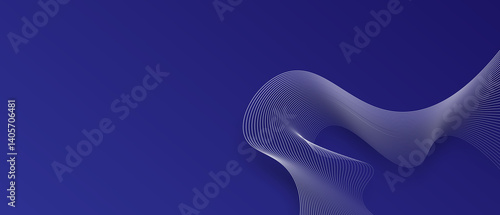 Modern technology abstract creative dynamin gradient wave line welcome banner background