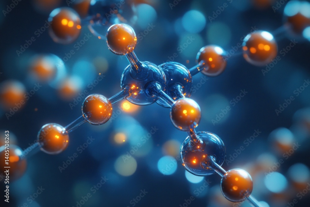 Vibrant and interconnected molecular structures feature a blend of atoms illustrating complex chemical relationships in a vivid display Vibrant and interconnected molecular structures feature a blend of atoms illustrating complex chemical relationships in a vivid display