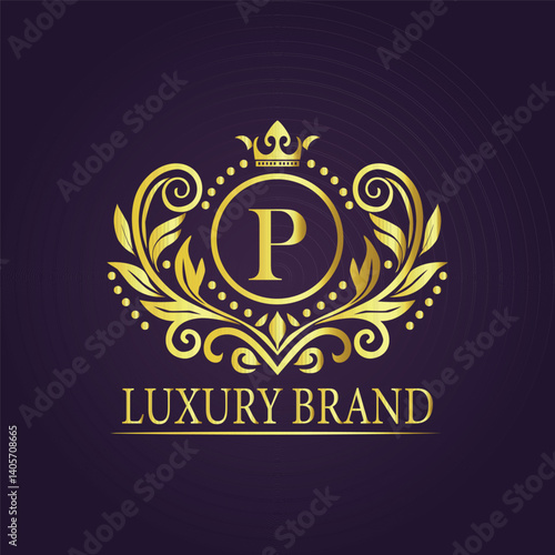  luxury gold logo concept