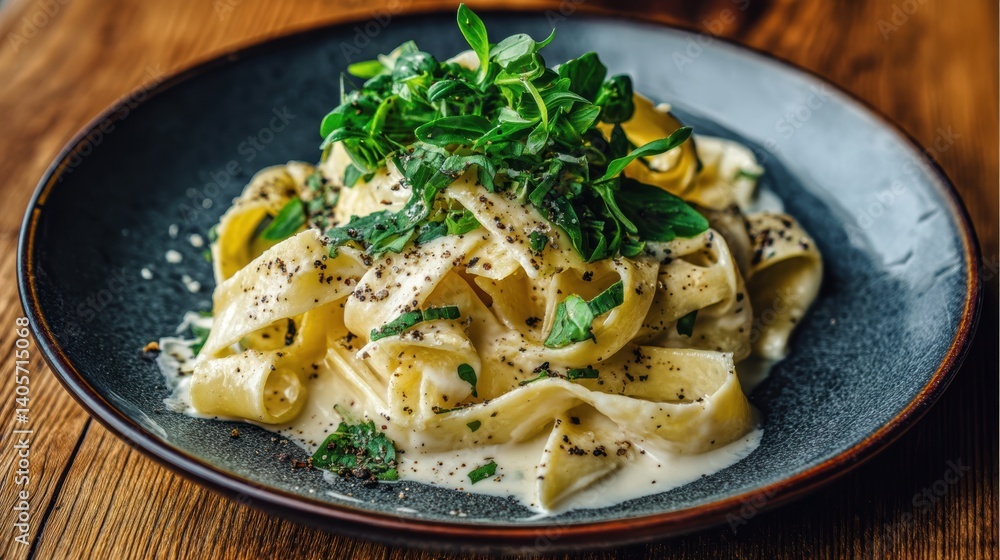 Golden strands of pasta tossed in a creamy parmesan sauce, with black pepper - pepper black culinary Mediterranean restaurant Golden strands of pasta tossed in a creamy parmesan sauce, with black pepper - pepper black culinary Mediterranean restaurant