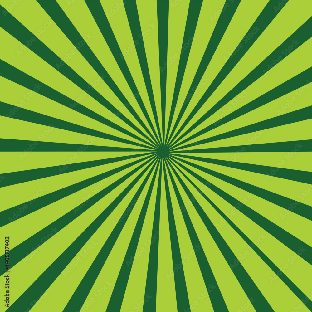 Fototapeta premium Abstract background of green and yellow rays