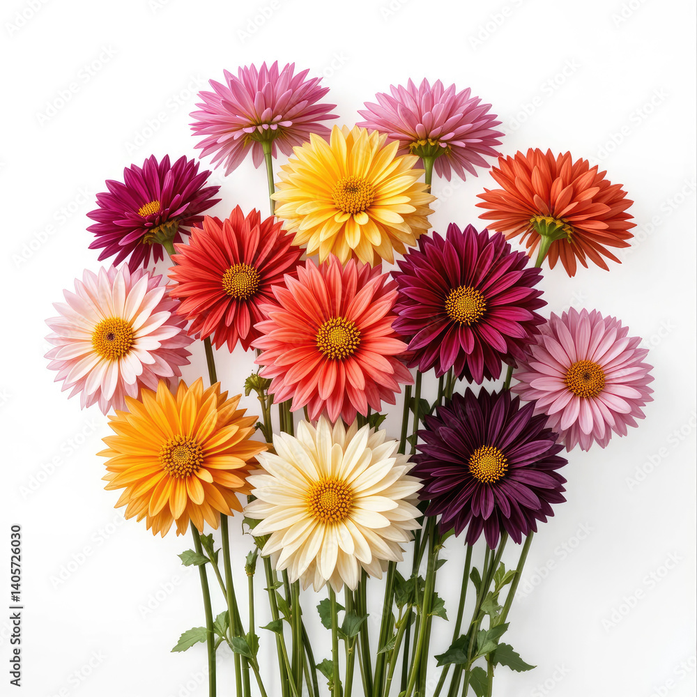 bouquet of colorful asters bouquet of colorful asters