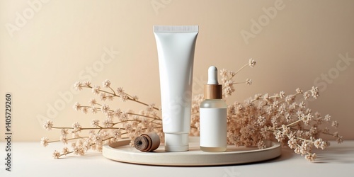 Wallpaper Mural Mockup for luxury skincare, cosmetics, or accessories, perfect for commercial branding and advertising Torontodigital.ca