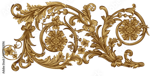gold, pattern, ornament, frame, vintage, design, floral, decoration, art, vector, flower, antique, element, border, illustration