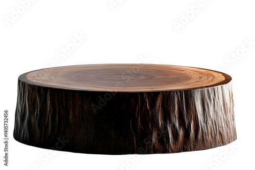 Isolated Wooden Log on Transparent Background Illustration
