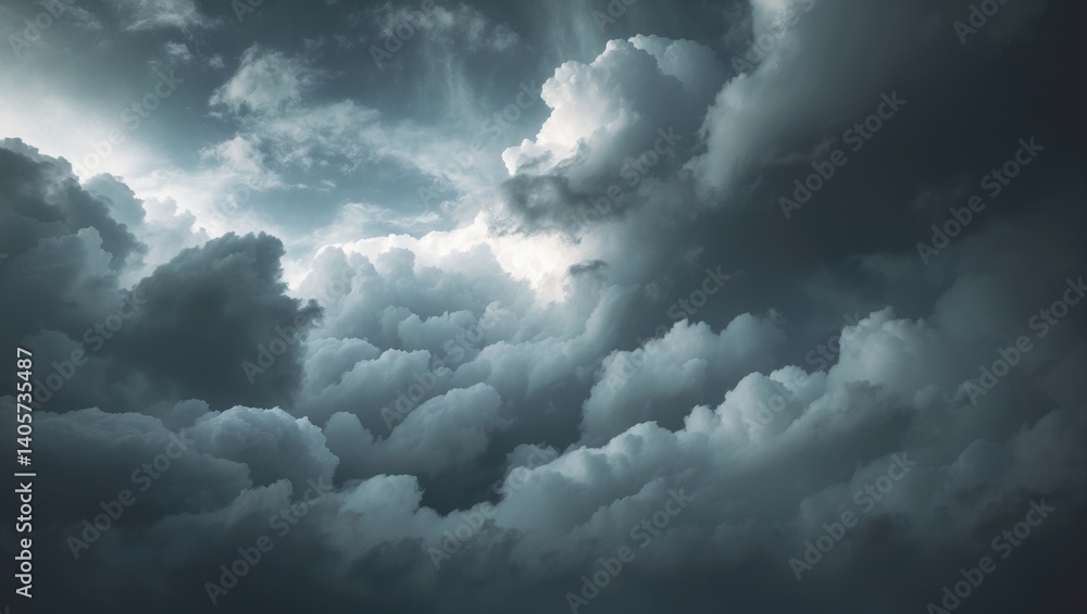 Obraz premium Overcast sky with rain