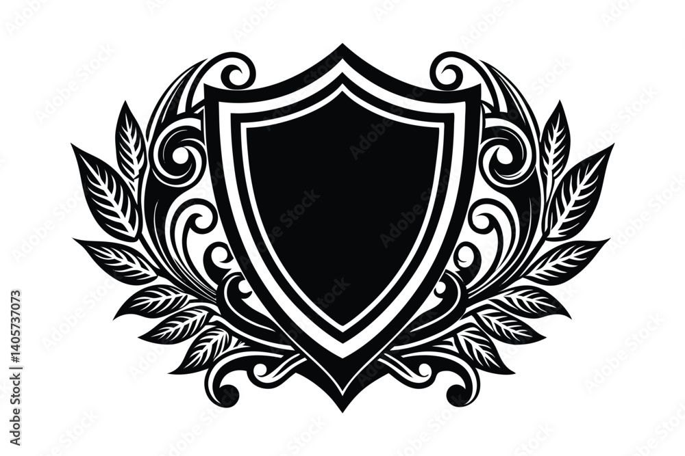 heraldic shield with wings