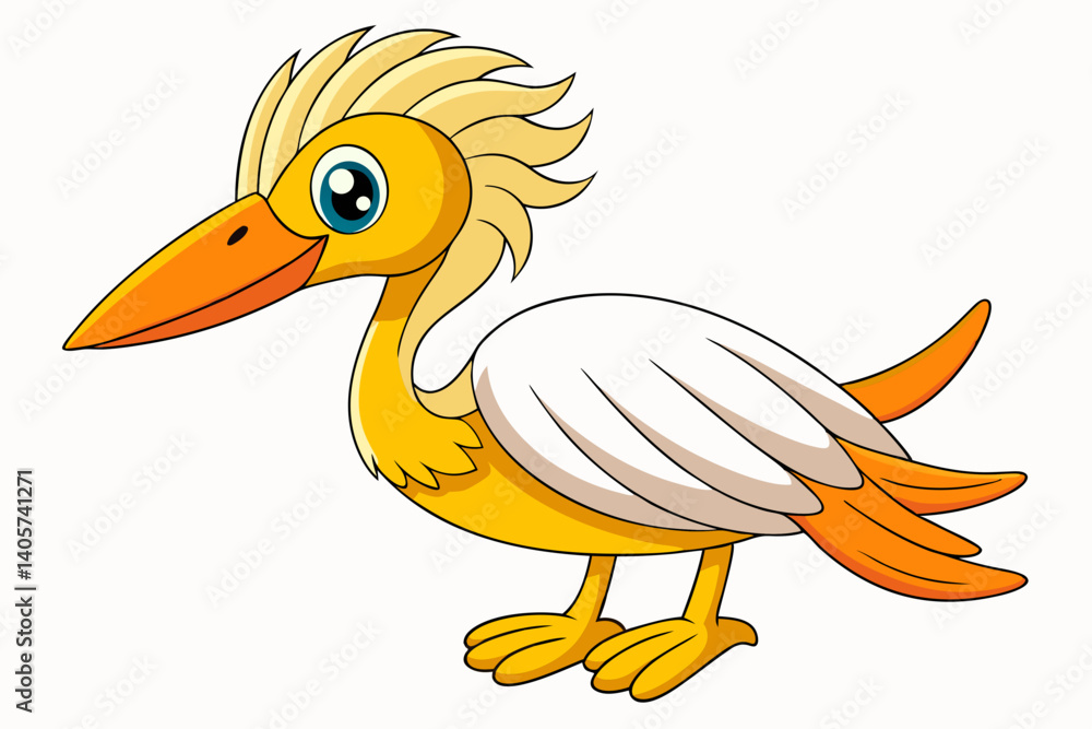 Fototapeta premium a cute bird vector art in illustration on white background 