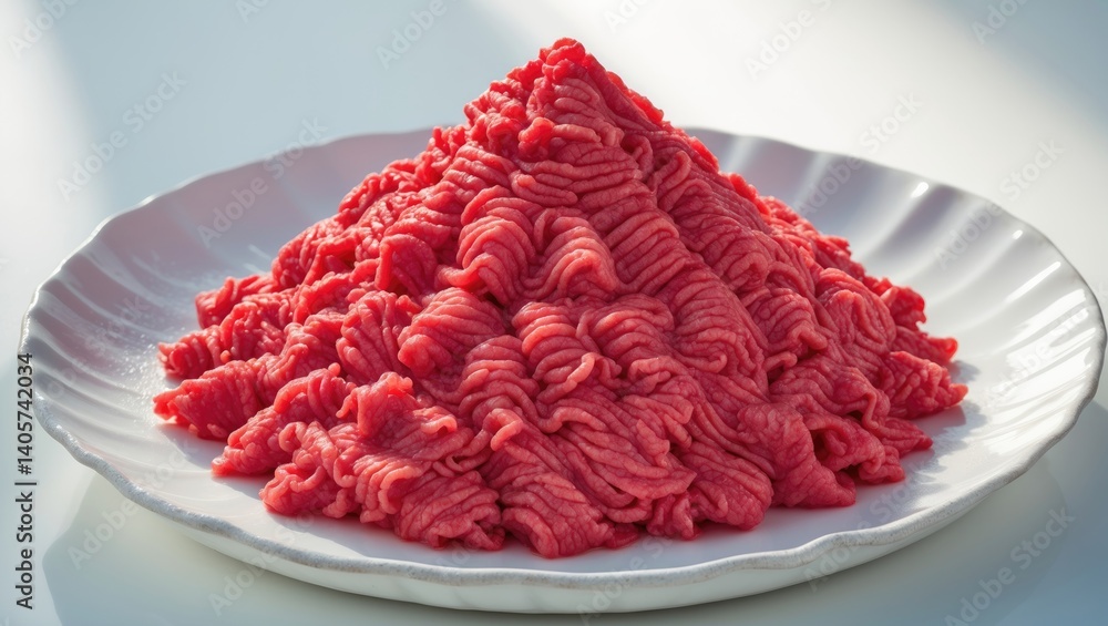 Isolated raw ground beef meat shown up close Isolated raw ground beef meat shown up close