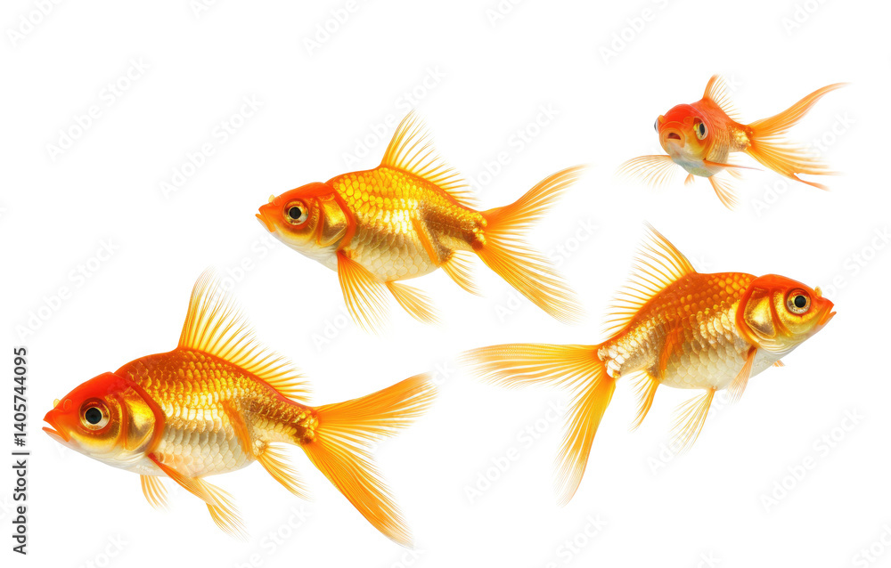 Several vibrant goldfish are swimming in a clear aquarium, showcasing their bright orange and gold colors in natural daylight. The water is clear, revealing a lively underwater environment. Several vibrant goldfish are swimming in a clear aquarium, showcasing their bright orange and gold colors in natural daylight. The water is clear, revealing a lively underwater environment.