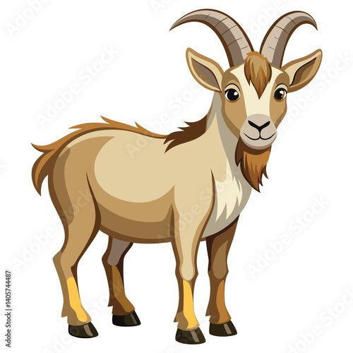 Cute cartoon goat
