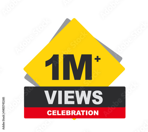 Download this views celebration thumnail banner set 1M to 1M, ik view, 1 M view 11.ai