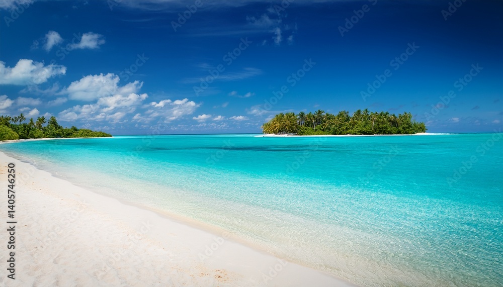 Naklejka premium paradise beach with turquoise blue water