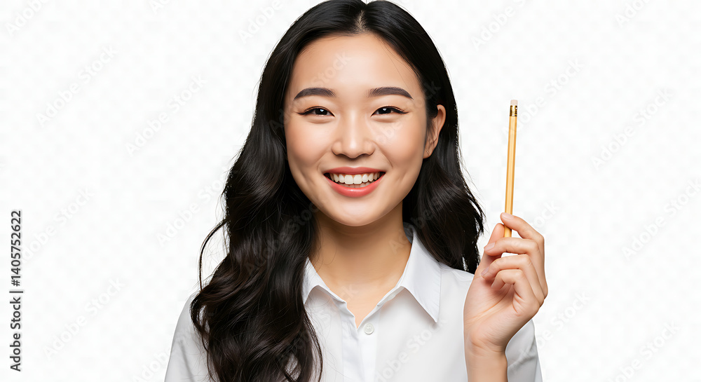 Radiant Smile, Pensive Idea: Woman's Portrait AI Generated Radiant Smile, Pensive Idea: Woman's Portrait AI Generated