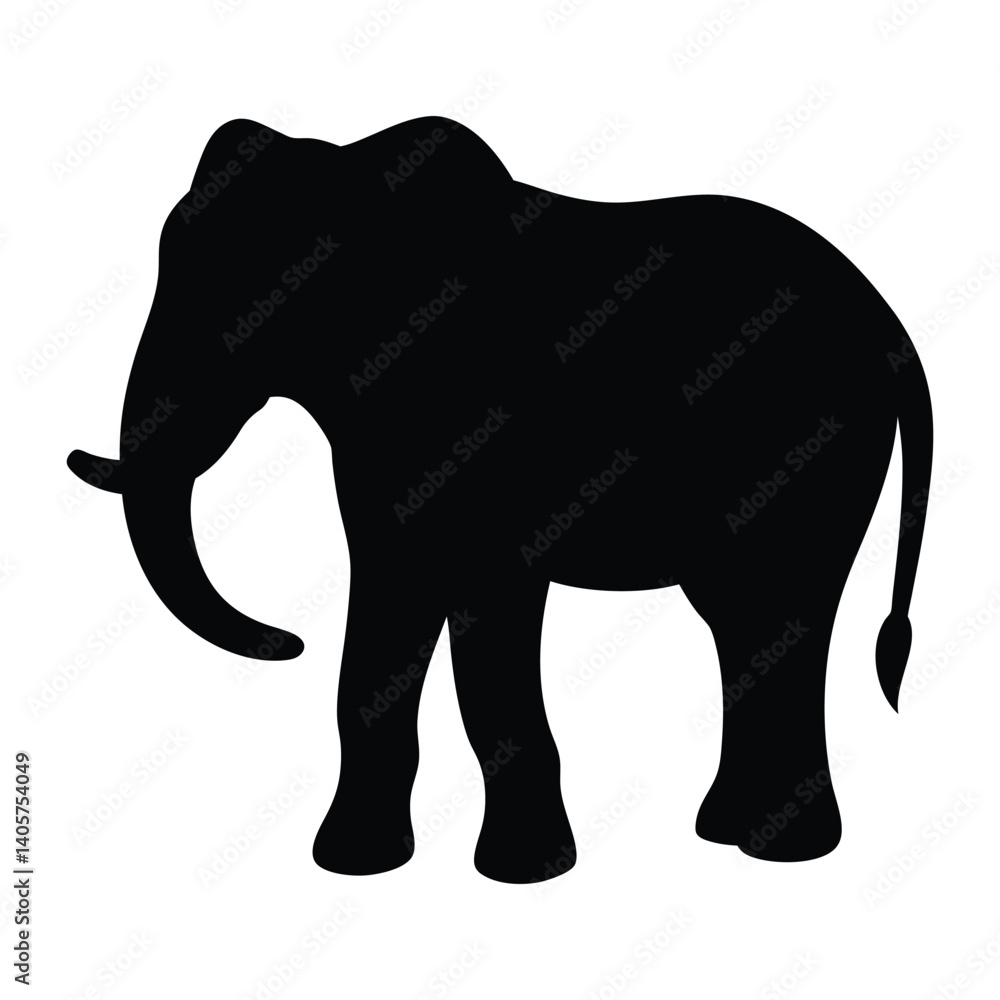 Obraz premium elephant silhouette vector Design