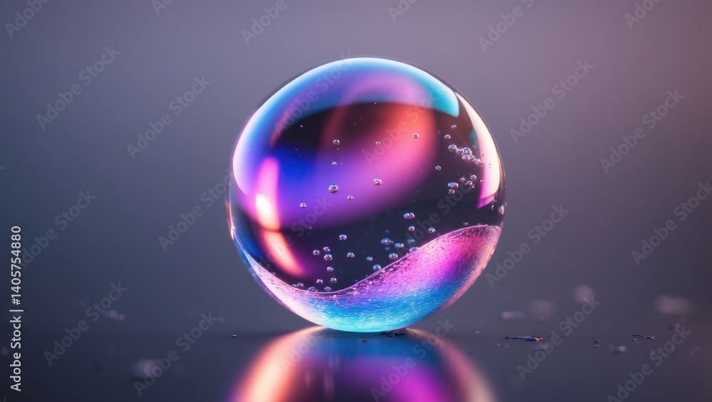 Out of focus image of a gleaming crystal orb with abstract design. Out of focus image of a gleaming crystal orb with abstract design.
