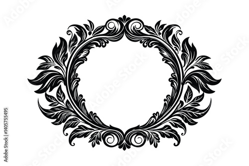 vintage frame with floral ornament