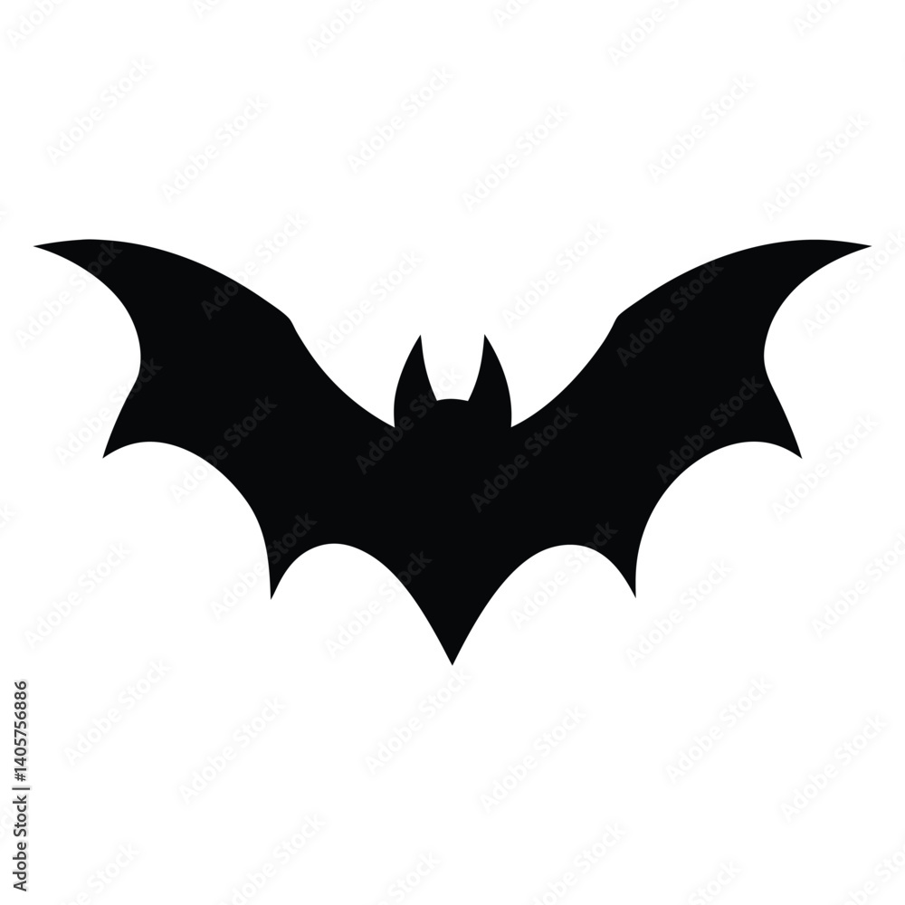 Fototapeta premium Stylized Bat Outline Clean Linework Vector with line art silhouette Illustration