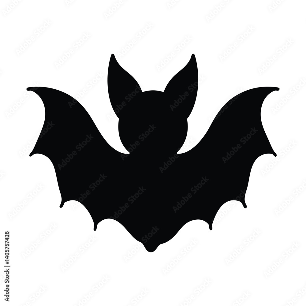 Fototapeta premium Stylized Bat Outline Clean Linework Vector with line art silhouette Illustration