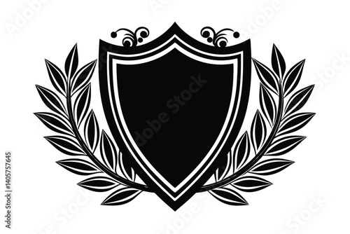 shield with laurel wreath